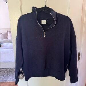 Varley Navy Hawley Half-Zip Doublesoft Sweatshirt